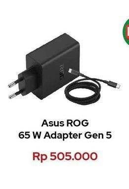Promo Harga Asus ROG Adapter 65W Generasi 5  - Erafone