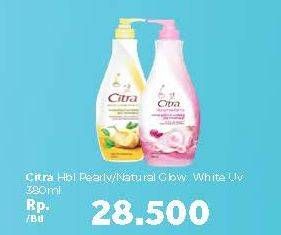 Promo Harga CITRA Hand & Body Lotion Pearly White UV, Natural Glowing White 380 ml - Carrefour