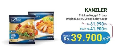 Promo Harga Kanzler Chicken Nugget Crispy, Original, Stick Crispy, Crispy Spicy 450 gr - Hypermart