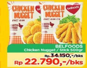 Promo Harga BELFOODS Nugget 500 gr - TIP TOP