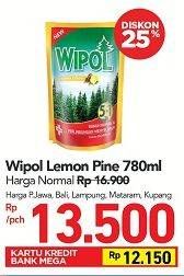 Promo Harga WIPOL Karbol Wangi Lemon Pine 780 ml - Carrefour