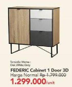 Promo Harga FEDERIC Cabinet 1 Door 3 D  - Carrefour