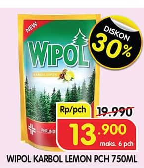 Promo Harga Wipol Karbol Wangi Lemon 750 ml - Superindo