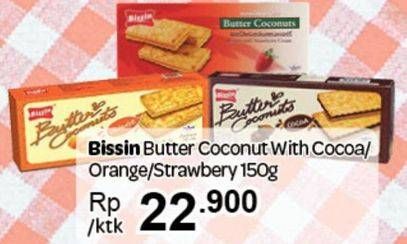 Promo Harga BISSIN Butter Coconuts Cocoa, Orange, Strawberry 150 gr - Carrefour