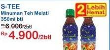 Promo Harga S TEE Minuman Teh Melati Melati per 2 botol 350 ml - Indomaret
