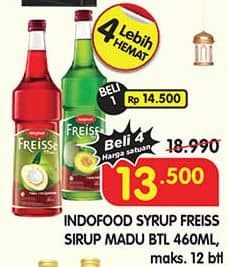 Promo Harga Freiss Syrup Cocopandan, Melon 500 ml - Superindo