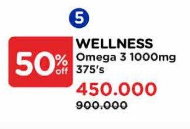 Promo Harga Wellness Omega 3 375 pcs - Watsons