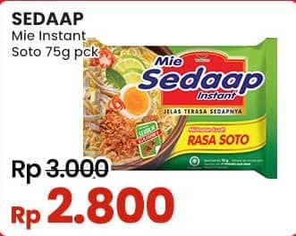 Promo Harga Sedaap Mie Kuah Soto 75 gr - Indomaret