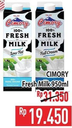 Promo Harga Cimory Fresh Milk 950 ml - Hypermart