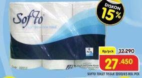 Promo Harga Softo Toilet Tissue 22012 6 roll - Superindo