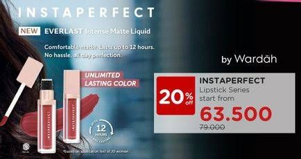 Promo Harga WARDAH Instaperfect Everlast Intense Matte Liquid All Variants 4 gr - Watsons