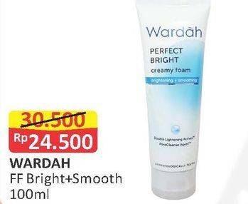 Promo Harga WARDAH Perfect Bright Creamy Foam Brightening Smoothing 100 ml - Alfamart