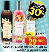 Promo Harga Evangeline Eau De Parfume Black Vanilla, Aura Batik, Dream 100 ml - Superindo