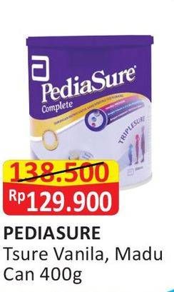 Promo Harga PEDIASURE Complete Triplesure Vanilla, Madu 400 gr - Alfamart