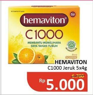 Promo Harga HEMAVITON C1000 Orange per 5 sachet 4 gr - Alfamidi