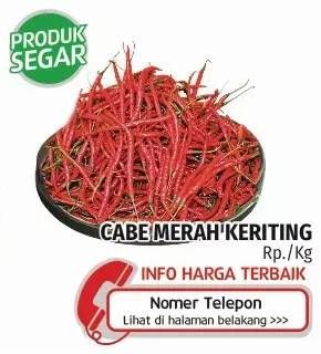 Promo Harga Cabe Merah Keriting 1 kg - Lotte Grosir