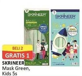 Promo Harga SKRINEER Masker Anak Earloop Green, Smart Plus Earloop Green 5 pcs - Alfamart