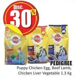 Promo Harga PEDIGREE Makanan Anjing Puppy Chicken Egg, Beef Lamb Vegetable, Chicken Liver Vegetable 1300 gr - Hari Hari