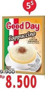 Promo Harga Good Day Cappuccino per 5 sachet - Alfamidi