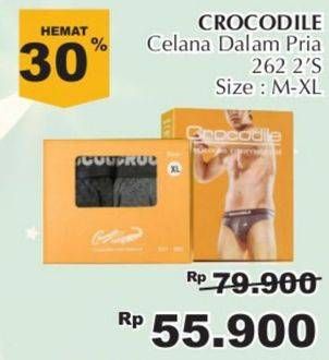 Promo Harga CROCODILE Underwear Reguler CDM 262 2 pcs - Giant