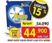 Promo Harga RINSO Detergent Matic Liquid Front Load 1600 ml - Superindo