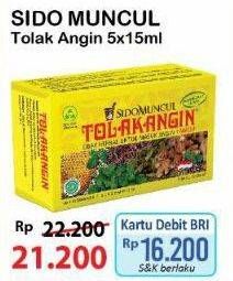 Promo Harga Sido Muncul Jamu Tolak Angin Cair + Madu per 5 sachet 15 ml - Alfamart