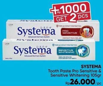 Promo Harga SYSTEMA Toothpaste Pro Sensitive, Sensitive White 105 gr - Guardian