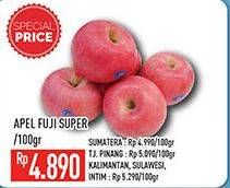 Promo Harga Apel Fuji Super per 100 gr - Hypermart