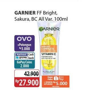 Promo Harga Garnier Facial Cleanser All Variants 100 ml - Alfamidi