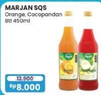 Promo Harga MARJAN Syrup Squash Orange, Coco Pandan 450 ml - Alfamart