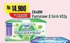 Promo Harga Charm Pantyliner Daun Sirih + Herbal 32 pcs - Alfamart