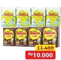 Promo Harga Dancow Fortigro UHT Stroberi, Vanilla, Cokelat per 4 pcs 110 ml - Alfamart