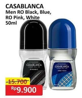 Promo Harga Casablanca Men Roll On Black, Blue, Pink, Silver 50 ml - Alfamart