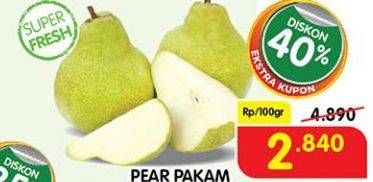 Promo Harga Pear Packham per 100 gr - Superindo