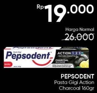 Promo Harga Pepsodent Pasta Gigi Action 123 Charcoal 160 gr - Guardian