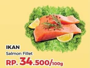 Promo Harga Salmon Fillet per 100 gr - Yogya