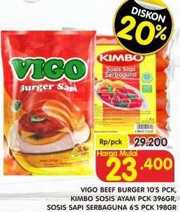 Promo Harga VIGO Beef / KIMBO Sosis  - Superindo