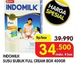 Promo Harga INDOMILK Susu Bubuk Full Cream 400 gr - Superindo