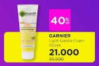 Promo Harga GARNIER Light Gentle Clarifying Foam 100 ml - Watsons