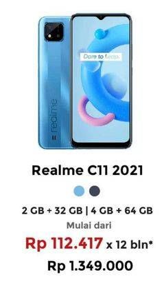 Promo Harga REALME C11 2021 2GB + 32GB, 4GB + 64GB  - Erafone