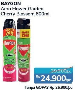 Promo Harga BAYGON Insektisida Spray Cherry Blossom, Flower Garden 600 ml - Alfamidi