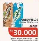Promo Harga Greenfields UHT All Variants 1000 ml - Alfamidi