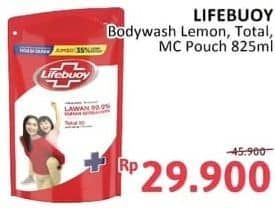Promo Harga Lifebuoy Body Wash Lemon Fresh, Total 10, Mild Care 850 ml - Alfamidi