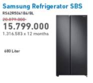Promo Harga SAMSUNG RS62R5041B4/SE | Refrigerator SBS 647 L BL  - Electronic City