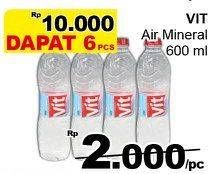 Promo Harga VIT Air Mineral 600 ml - Giant