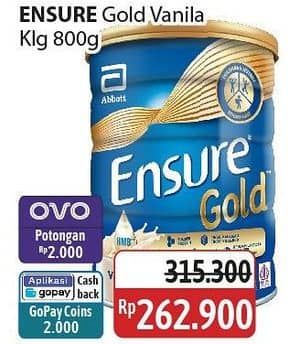 Promo Harga Ensure Gold Wheat Gandum Vanilla 850 gr - Alfamidi