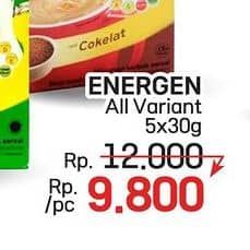 Promo Harga Energen Cereal Instant All Variants per 5 pcs 30 gr - LotteMart