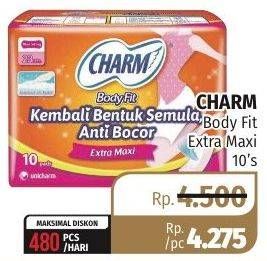 Promo Harga Charm Body Fit Extra Maxi NonWing 10 pcs - Lotte Grosir