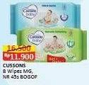 Promo Harga Cussons Baby Wipes Naturally Refreshing, Mild Gentle 50 sheet - Alfamart
