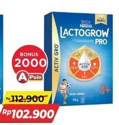 Promo Harga Lactogrow 3 Susu Pertumbuhan Madu, Plain, Vanila 750 gr - Alfamart